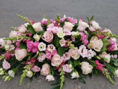 pink coffin spray - Beautiful pink coffin spray